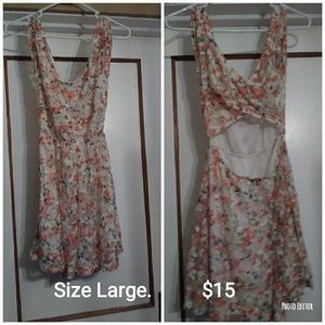 Floral Summer Backless Dress